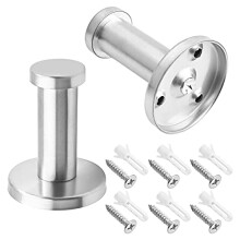 Rustproof Stainless Steel Wall Hooks 2.2 Inch, Hidden Screw Robe and Towel Holder for Bathroom Bedroom Kitchen 2Pcs