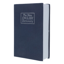Decorative Blue Book Style Lock Box Secure Safe for Home Use