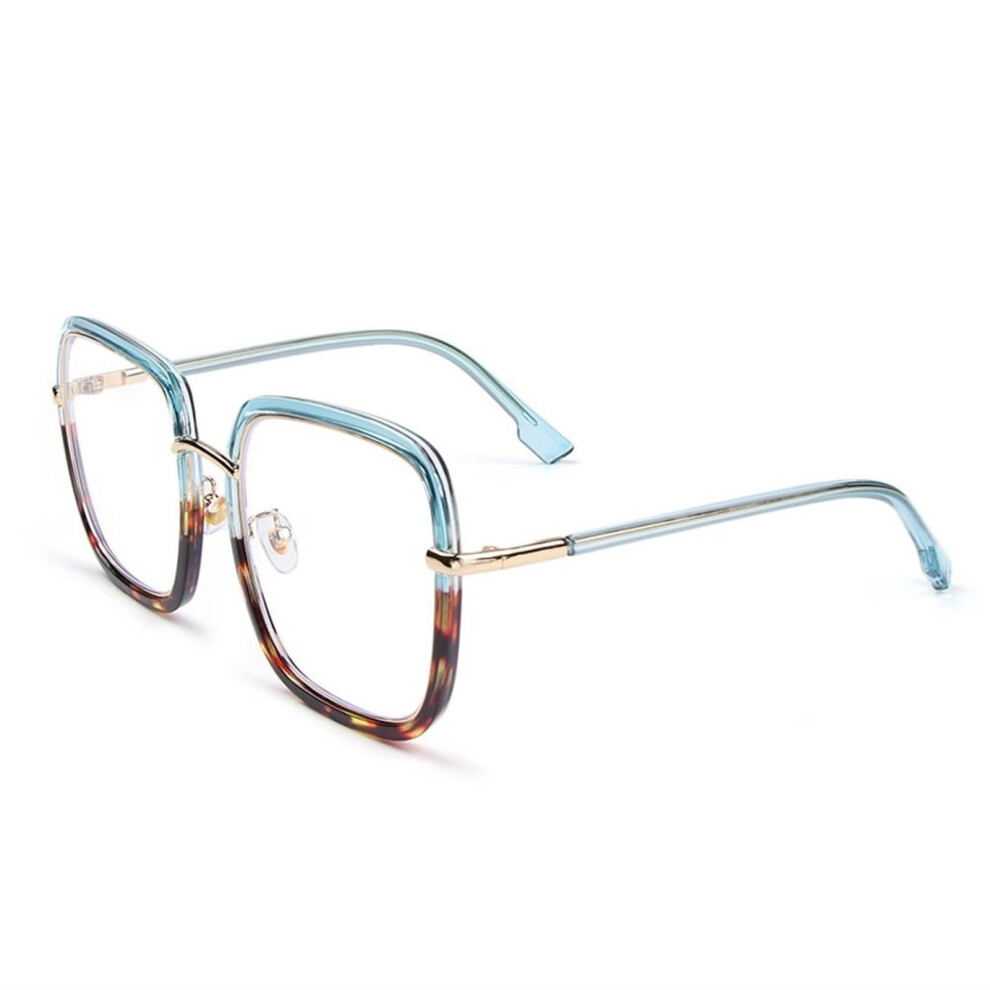 Blue Light Blocking Reading Glasses +2.5 Retro Unisex Large Square Frame for Computer and Office Use
