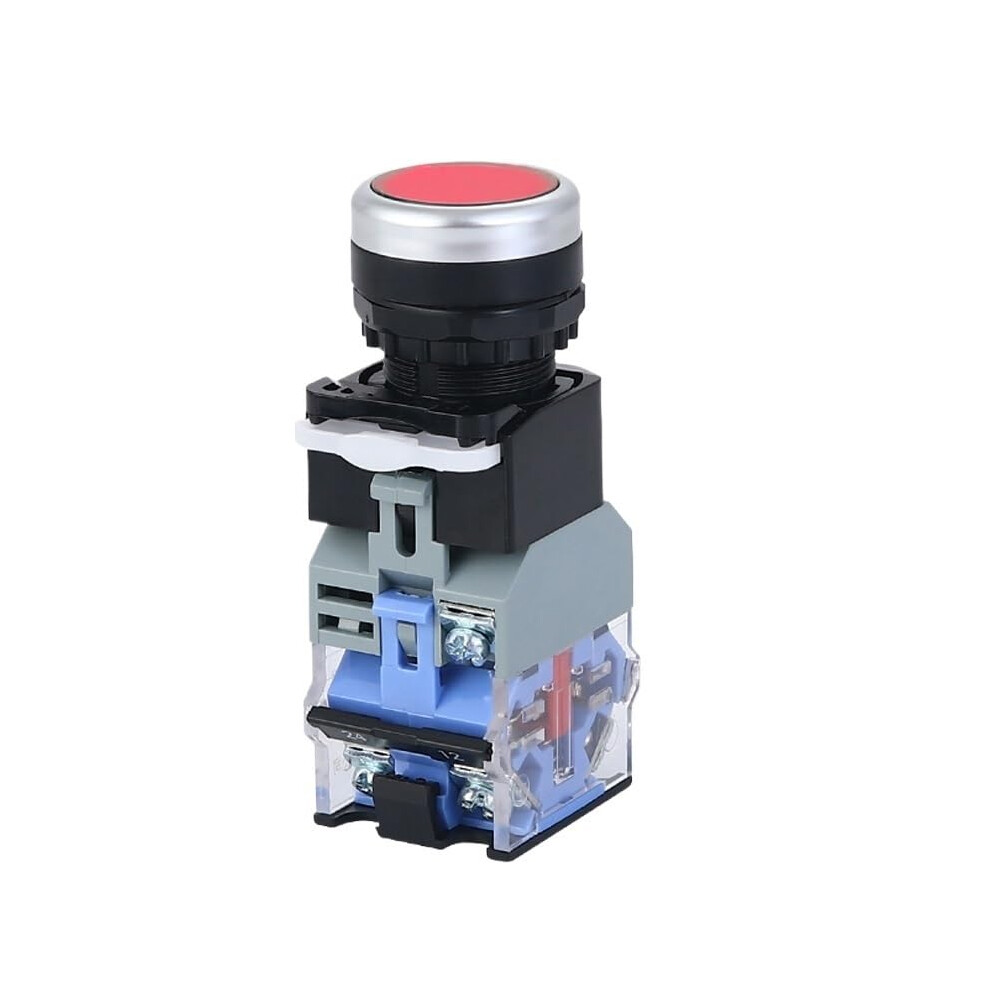 22Mm Push Button Switch With Led Indicator, 380V Selflocking Momentary Latching Control Switch Red 9330225639206