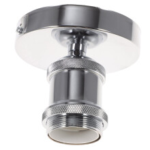 E27 Lamp Holder Vintage Ceiling Light Socket Adapter Retro Design Stainless Base for Pendant Lighting