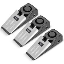 Door Stop Alarm 120dB Wedge Door Stopper Security Device for Home Travel Hotel Safety Pack of 3