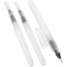 Water Brush Pens Set 3 Pack, Refillable 12cm White, Watercolor Brush Pens for Painting