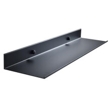 Wall Mounted Shower Shelf 40cm Matte Black Aluminum Bathroom Storage Organizer Rust Resistant Easy Install