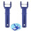 2 Pack Pool Vacuum Handle Replacement with Secure VClip and Pin, Durable Blue Head for Swimming Pool 1