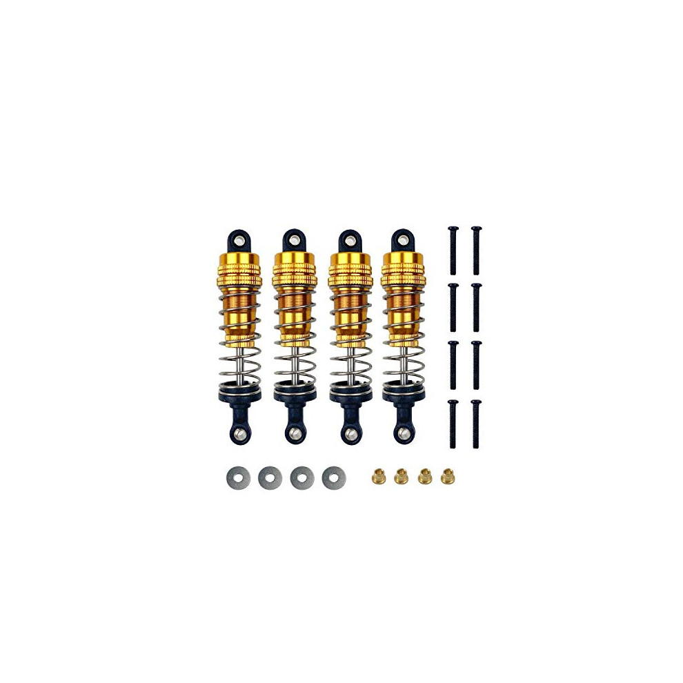 Rc Shock Absorbers 79Mm Metal Shocks For 1/12 Rc Crawler Mn86 Mn128 Durable Suspension Upgrade 4Pcs Yellow 9310869692362