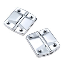 2 Pcs Stainless Steel Cabinet Hinges 51x47mm Brushed Finish Heavy Duty Toolbox Lid Support