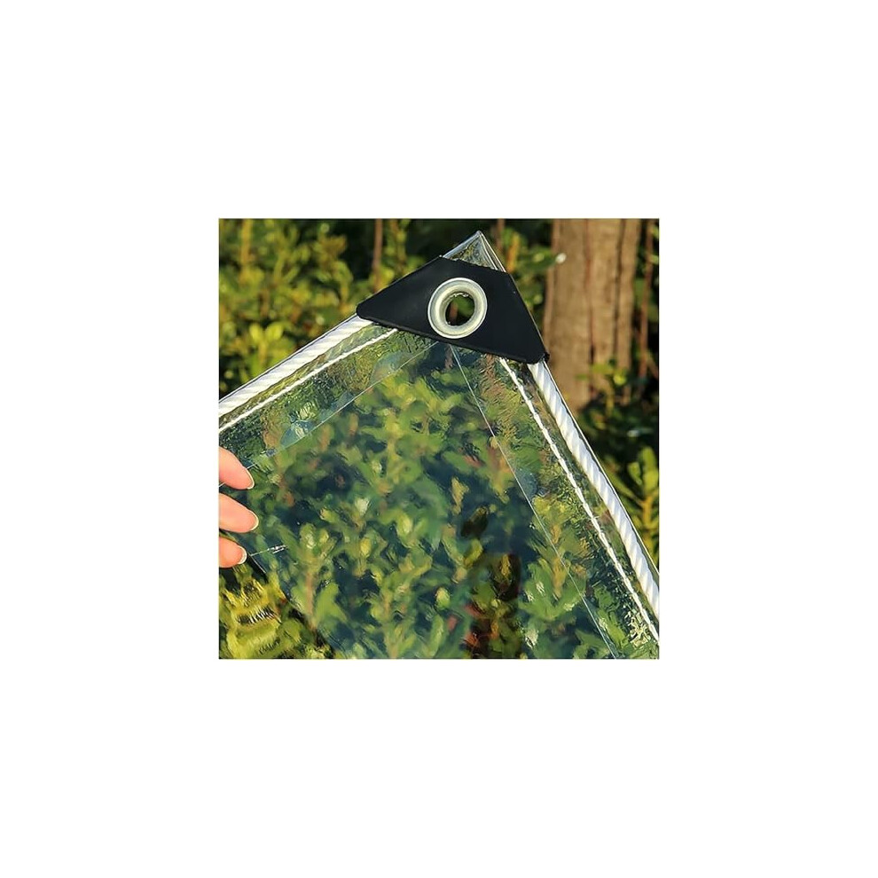 Clear Waterproof Tarpaulin Heavy Duty Pvc Tarp With Reinforced Grommets For Patio And Pergola 9330225640233