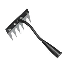Manual Weeder Tool with Sharp Metal Claws, Ergonomic Weed Puller for Garden Lawn Backyard, 6 Tines