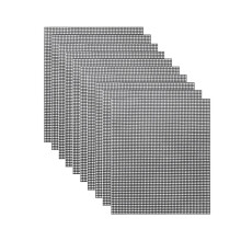 BBQ Grill Mesh 50PCS NonStick Reusable Temperature Resistant Easy Clean Barbecue Mats Black