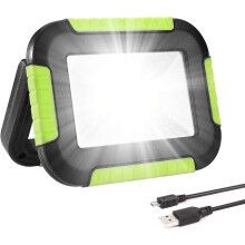 Luz de trabalho LED com fixação magnética, design portátil sem fio, recarregável, com capacidade de iluminação de emergência, luz branca