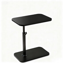 (Black Black Base) A Side Table That Swivels 360 Degrees And Can Be Adjusted in Height, Featuring a 2-In-1 Lift-Top Design And a 720-Degree