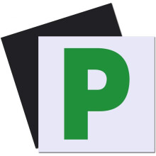 Placas magnéticas P para motoristas recém-habilitados, placas magnéticas à prova d'água para carros, com tamanho oficial, design resistente às