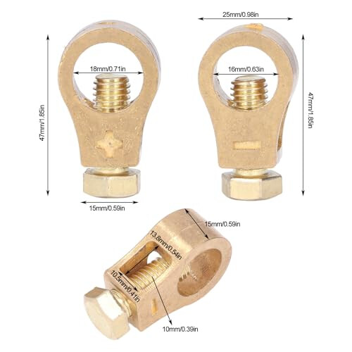 2Pack  Current Copper Battery Terminal Connectors, Universal Car Clamps for Stable Power Connection 1