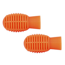 Drumstick Covers 2 Pack Orange Silicone Tips for Quiet Practice Noise Reduction and Tip Protection