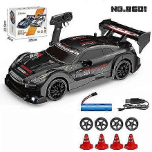 1:24 scale RC drift car, 4WD 2.4GHz 30KM/H high-speed racing toy car with LED