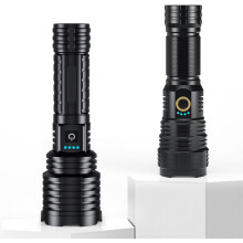 Super Bright Rechargeable Flashlight XHP70.2, Lumens Waterproof LED Torch with 10 Modes and Fast Type‑C Charging