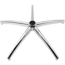 Office Chair Base Replacement 24 Inch Heavy Duty Aluminum Metal Base Chrome Finish Universal Fit Silver