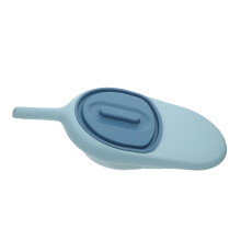 Spill Proof Bed Pan for Elderly Women with Lid, Comfortable Reclined Shape, Easy Clean, Sky Blue