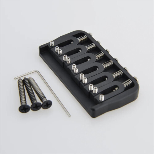 6 String Brass Guitar Fixed Bridge Hardtail for Electric Guitar, CNC 0.125 Replacement with Precise Fit Alignment 1