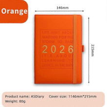 (Orange) 2026 Daily Planner One Day One Page Comprehensive Organizer with Monthly