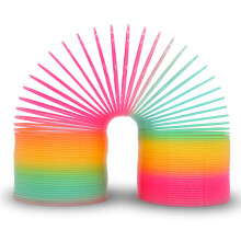 4.2 Inch Jumbo Rainbow Slinky Toy for Kids and Adults, Vibrant Coil Spring Party Favor Gift