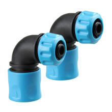 2 Pack 90 Degree Garden Hose Connector Splitter, Leakproof Quick Connect Hose Adapter, Durable ABS for Sprinkler and Sink