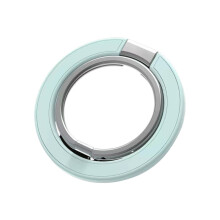 Magnetic Phone Ring Holder with 360 Rotating Stand, Removable Double Ring Grip, Sky Blue Universal Fit