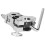 Zinc Alloy Drum Rack Mount Bracket with 360 Adjustable Tom Drum Clamp, Silver Durable Finish 4
