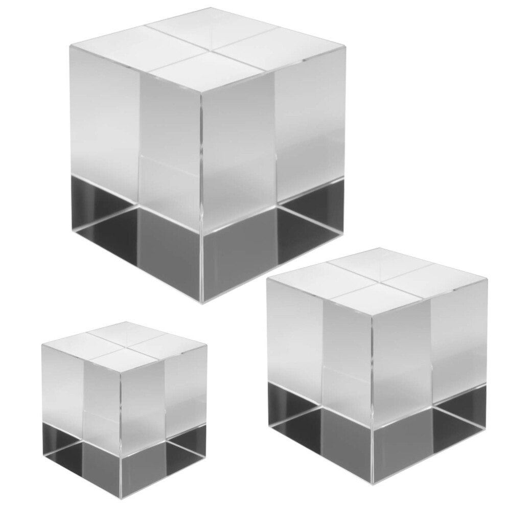 K9 Optical Crystal Prism Cube Set 30Mm 40Mm 50Mm For Photography Education And Rainbow Effects Light 9330225685685