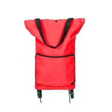 Folding Shopping Cart Heavy Duty Large Capacity TwoWheel Water Resistant Canvas Rolling Trolley (Q 2)