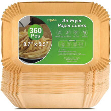 360 Pcs 8.7" x 5.5" Unbleached Heavy Duty Air Fryer Paper Liners Disposable,