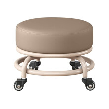 Rolling Stool with Wheels, Ergonomic Cushion Seat, 360 Silent Roll, Waterproof Easy‑Clean Surface