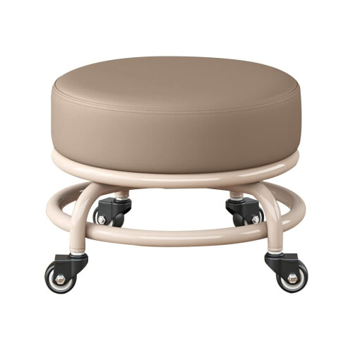 Rolling Stool with Wheels, Ergonomic Cushion Seat, 360 Silent Roll, Waterproof Easy‑Clean Surface