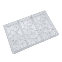 Eye-catching Chocolate Mold Smooth Wall PC Crack Style Exquisite Baking Mould for Home