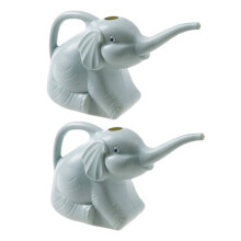 2pcs Long Spout Watering Can for Indoor Plants, Elephant Design, Ergonomic Easy Grip, Durable Plastic for Home Gardening