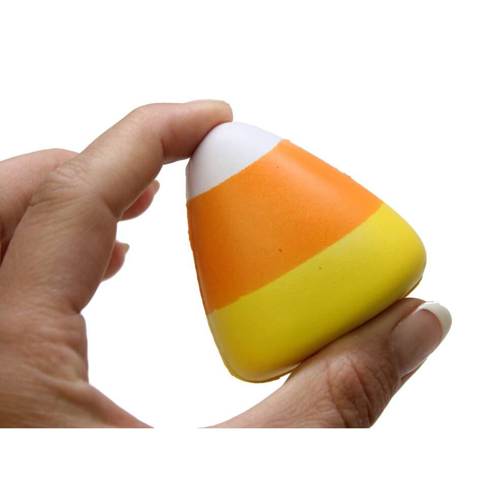 Halloween Stress Balls 12 Pack Candy Corn Design, Fun Squeeze Party Favors for Kids and Adults