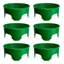 Garden Plant Protector Rings 6pcs Durable ABS Water Saver Collars for Flower Beds and Vegetable Plants
