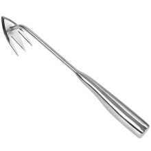 Stainless Steel Weed Puller with ThreeProng Precision Grip, Garden Weeder Tool for Tight Spaces