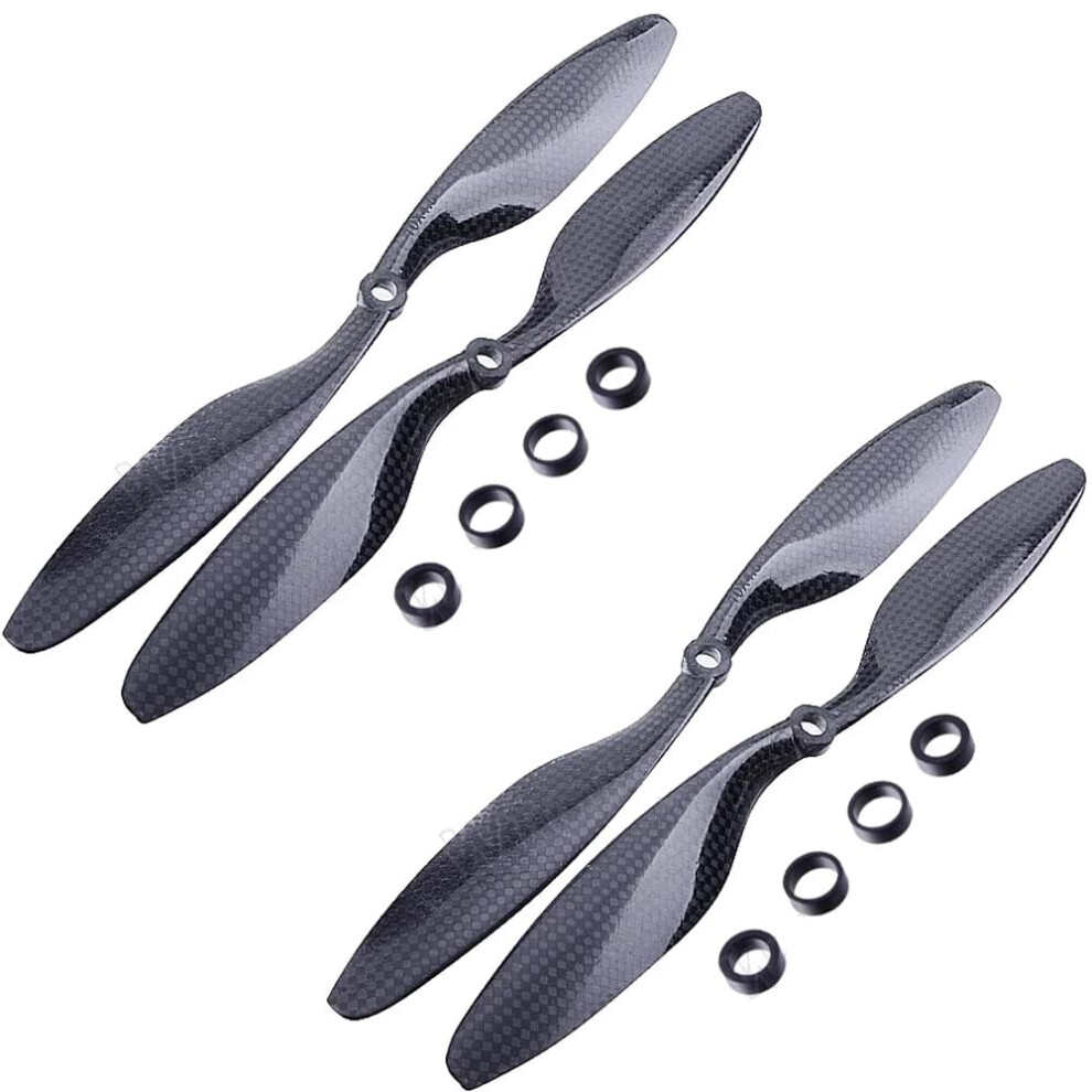 Carbon Fiber 1045 Propeller Blades For Rc Quadcopter Drone, Direct Fit Replacement For Stable Flight 9310869695431