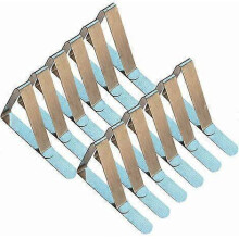 Set of 12 Adjustable Stainless Steel Tablecloth Clips 7.5 x 4.6 x 5.8 cm