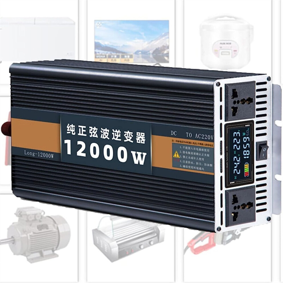 12000W Pure Sine Wave Power Inverter 48V To 220V With Efficiency For Rv Truck Camping 9310869651383