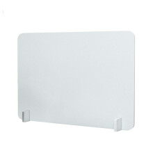 Frosted Acrylic Desk Divider with Removable Clamp Design, Sneeze Guard Privacy Screen for Office Tables