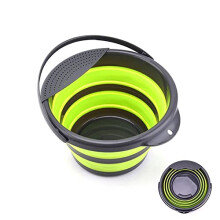 Collapsible Bucket for Camping, Large Folding Water Bucket with Durable LeakResistant Body and Soft Grip Handle