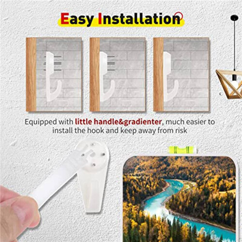 Stucco/Concrete Wall Hooks, No Damage Hook Hanging Kit, No Drilling Required, Set of 80 1