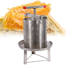 Manual Stainless Steel Honey Press Extractor with Fine Mesh Filter for Beekeeping Honey Extraction