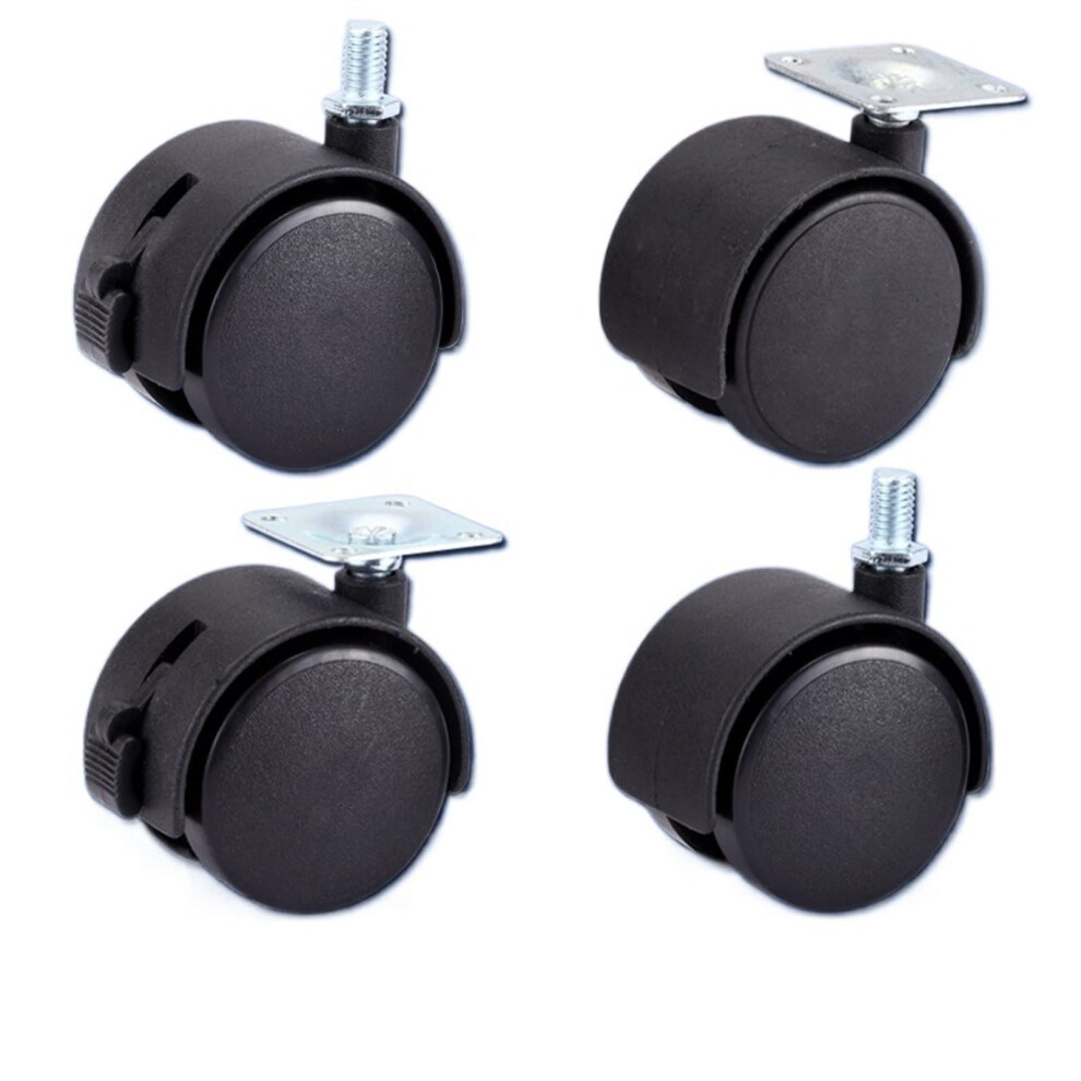Furniture Caster Wheels 30Mm M8 Screw Silent Brake Chair Caster Replacement Smooth Ball Bearing Swivel 9330225687528