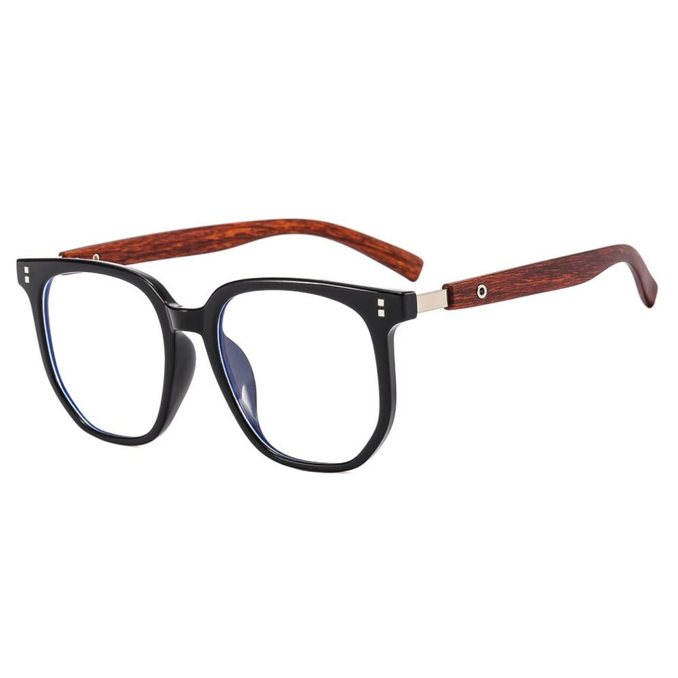 Blue/Light Oversized Blocking Reading Glasses C1 Tint +0.00 Clear Vision Computer Readers For Eye Strain Relief