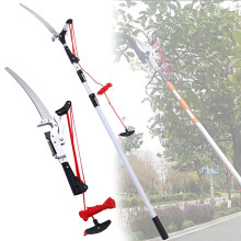 Telescopic Pole Saw with SK5 Steel Blade, Extendable Tree Pruner for Branches, 2 in 1 Design