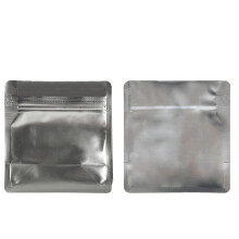 Matte Silver Coffee Storage Bags 1/4 lb Flat Bottom Heat Seal Resealable Pouch with Zipper Lock